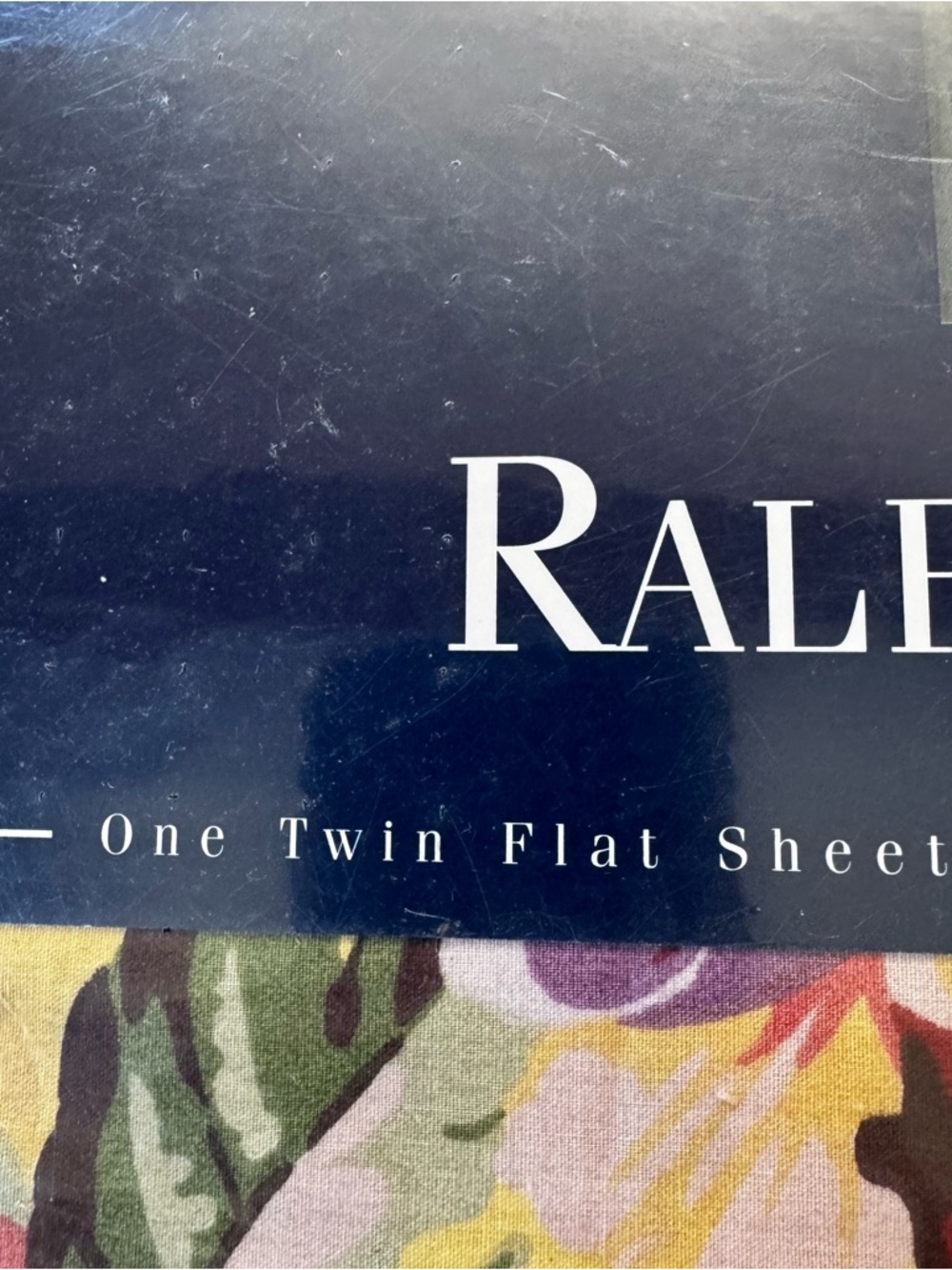 Vint NIP Ralph Lauren 100% Cotton Twin Flat Sheet Brooke Floral Yellow - Picture 2 of 9